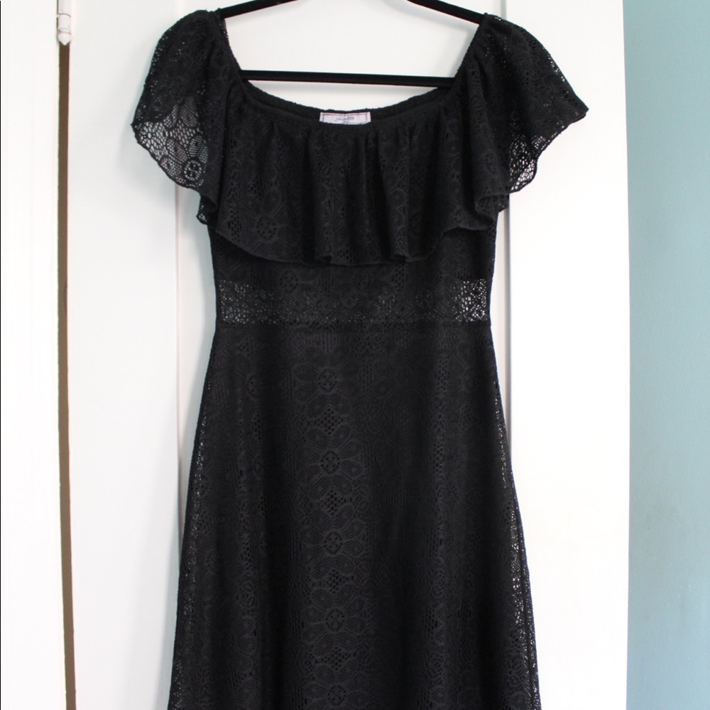Black  lace A Line dress